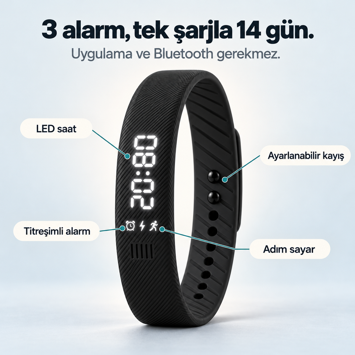 Alarmlı ve Titreşimli Bileklik